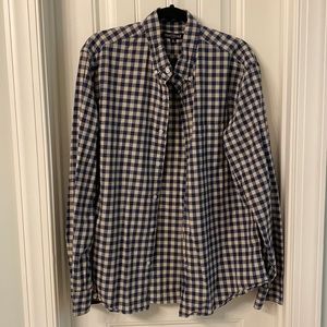 Blue gingham button-up